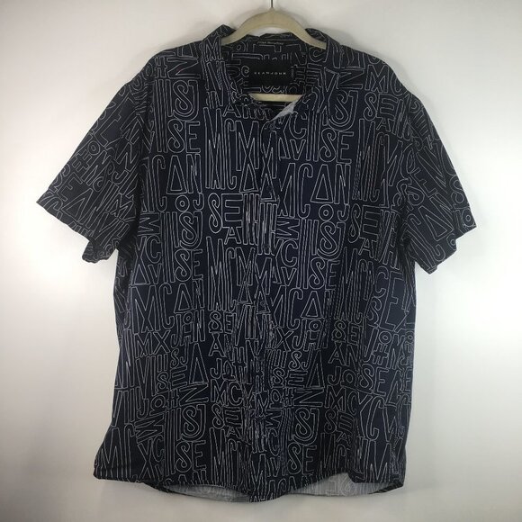Sean John Legacy Blue/White Button Down Shirt Size 2XL - Picture 1 of 7